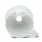 Cafec Porcelain Flower Dripper 2-4 Cup Filter Holder | White