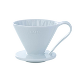 Cafec Porcelain Flower Dripper 2-4 Cup Filter Holder | White