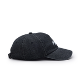 Casquette 6-panel Melrose Washed Denim | Noir