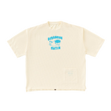 T-Shirt Waffle Big T Tannuki x Faux Mouvement | Cream