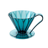 Porte Filtre Cafec Tritan Flower Dripper 2-4 tasses | Bleu Vert transparent