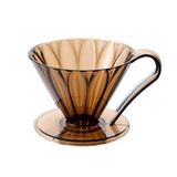 Cafec Tritan Flower Dripper Filter Holder 2-4 Cups | Transparent Pink Brown