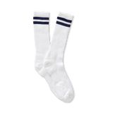 Merino Tube Socks | White Navy