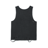 MothTech™ Waffle Singlet | Aged Black
