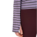 Chandail Striped LS Femme | Raisin