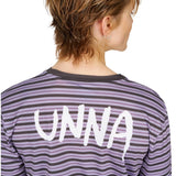 Chandail Striped LS Femme | Raisin