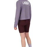 Chandail Striped LS Femme | Raisin
