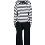 Chandail Striped LS | Blanc & Navy