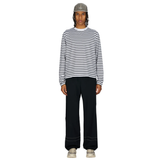 Chandail Striped LS | Blanc & Navy