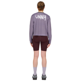 Chandail Striped LS Femme | Raisin