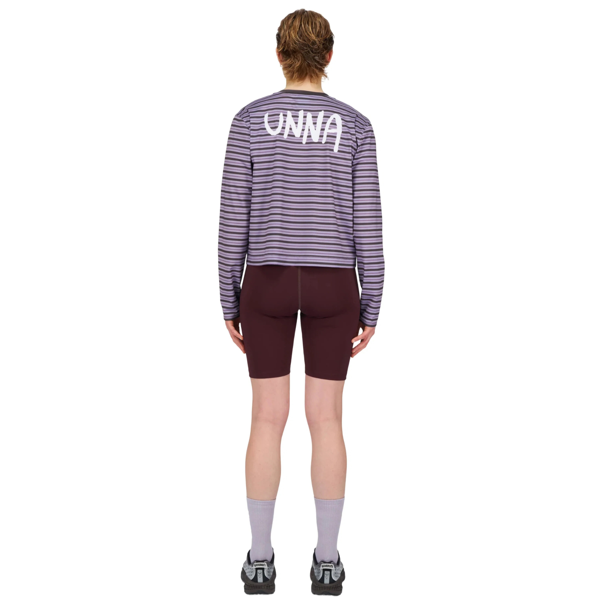 Chandail Striped LS Femme | Raisin
