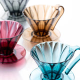 Porte Filtre Cafec Tritan Flower Dripper 2-4 tasses | Noir transparent