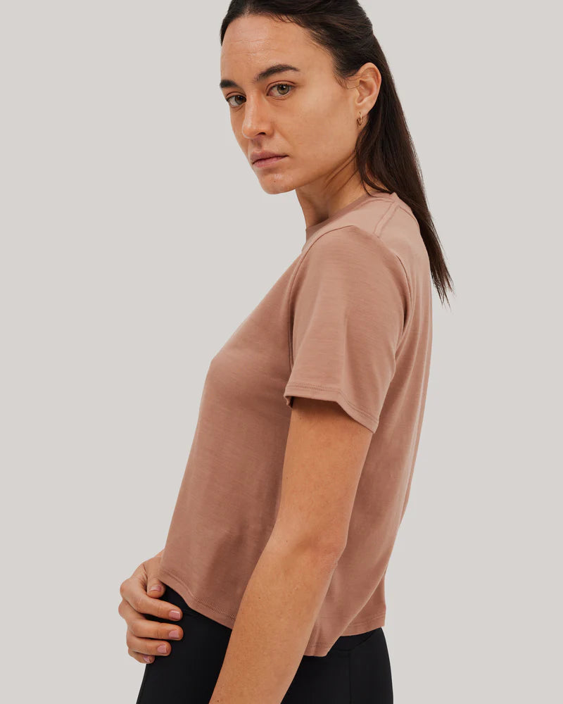 T-Shirt Mérinos Keats Femme | Taupe
