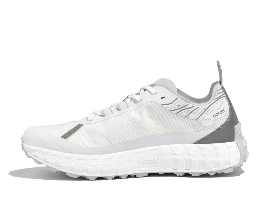 Chaussures de course à pied sans couture norda 001 - Homme | Blanc / Gris