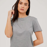 T-Shirt Mérinos Keats Femme | Heather Grey